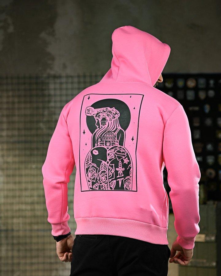 Польовий худі флісове GENESIS рожеве з малюнком Girl ПП8071 ТМ, фото 1