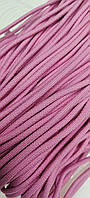 Шнур круглий з наповнювачем 6мм рожевий моток 100м