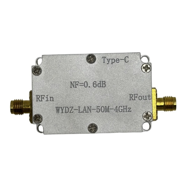Широкополосний малошумний підсилювач XRRFSDR SMA-F 18dB 50MHz - 4GHz, фото 1