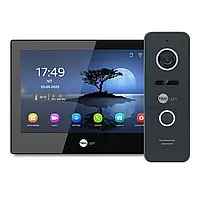 Комплект Neolight ALPHA Hybrid HD KIT B/Black: гібридний відеодомофон 8" з Wi-Fi та 2 Мп відеопанель
