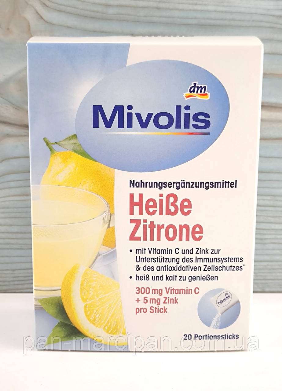 Напій для підтримки імунної системи Mivolis Heibe Zitrone 20 пак., фото 1