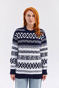 Джемпер "Ягода" (синій-білий)