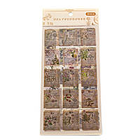 Набір наклейок Старовинні листи 3 листи NKL219