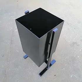 Урна вулична 45л металева поворотна чорна матова для сміття з брендуванням