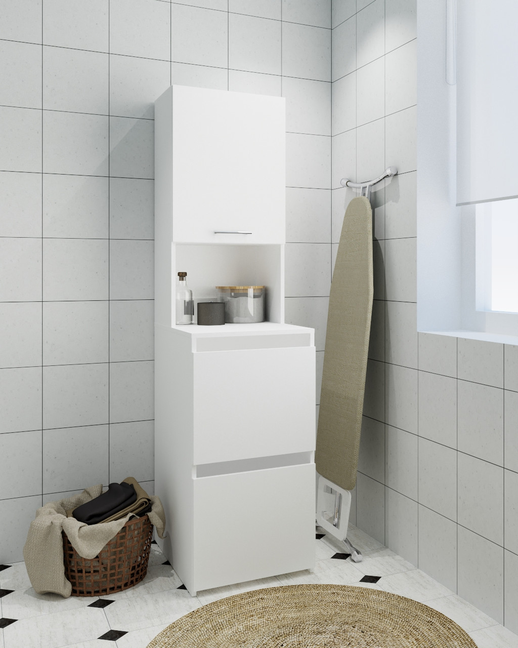 Пенал в пральню, шафа в кімнату для прання, шафа під пральну машину ПОС-1, фото 1