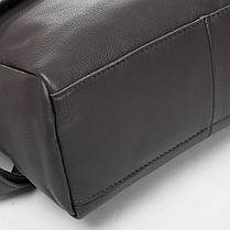 Сумка темно-сіра жіноча шкіряна з натуральної шкіри на плече один відділ з кишенями Alex Rai 6504, фото 4