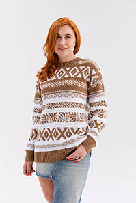 Джемпер "Ягода" (карамельний-білий)