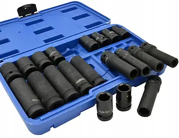 Набір ударних торцевих головок Silver S11029, 1/2", 10-19 мм, 20 шт., фото 1