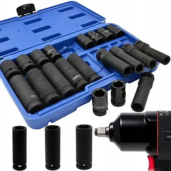 Набір ударних торцевих головок Silver S11029, 1/2", 10-19 мм, 20 шт., фото 3