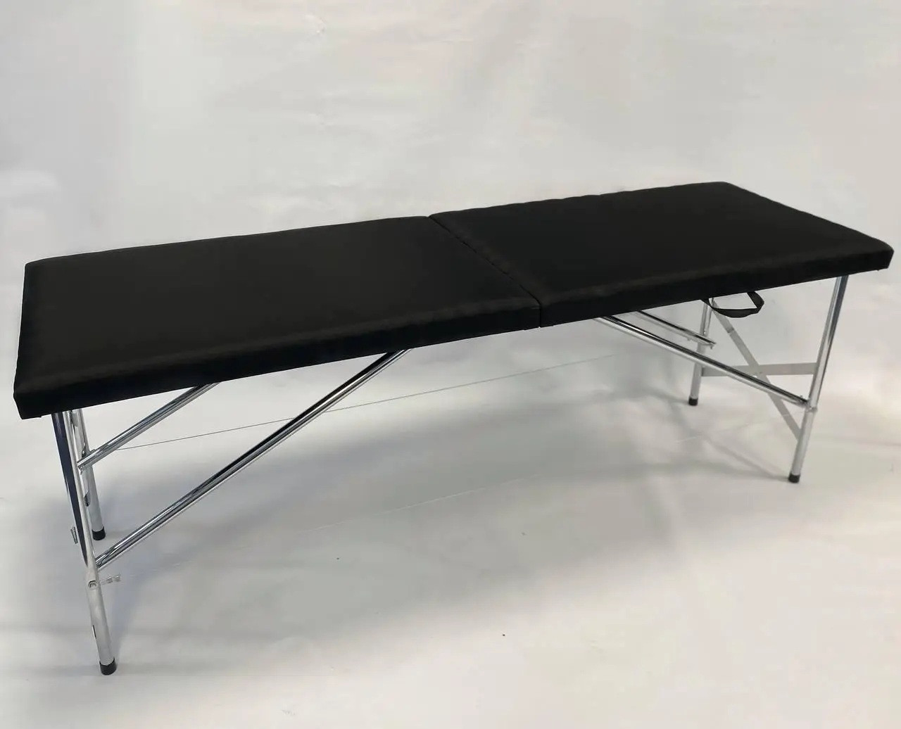 Кушетка косметологічна «Ручна» чорний колір: для шугарингу, бровиста, нарощування вій, масажу, фото 1