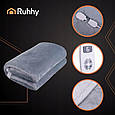 Електрична ковдра, нагрівальний килимок, м'який, товстий, подвійний, 180 x 130 см, 10 режимів Ruhhy 26225, фото 7