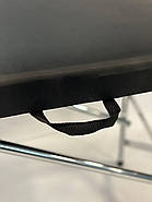 Кушетка косметологічна «Ручна» чорний колір: для шугарингу, бровиста, нарощування вій, масажу, фото 6