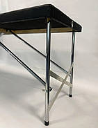 Кушетка косметологічна «Ручна» чорний колір: для шугарингу, бровиста, нарощування вій, масажу, фото 8