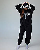 Пижама кигуруми Веном черный костюм Venom из Marvel для взрослых