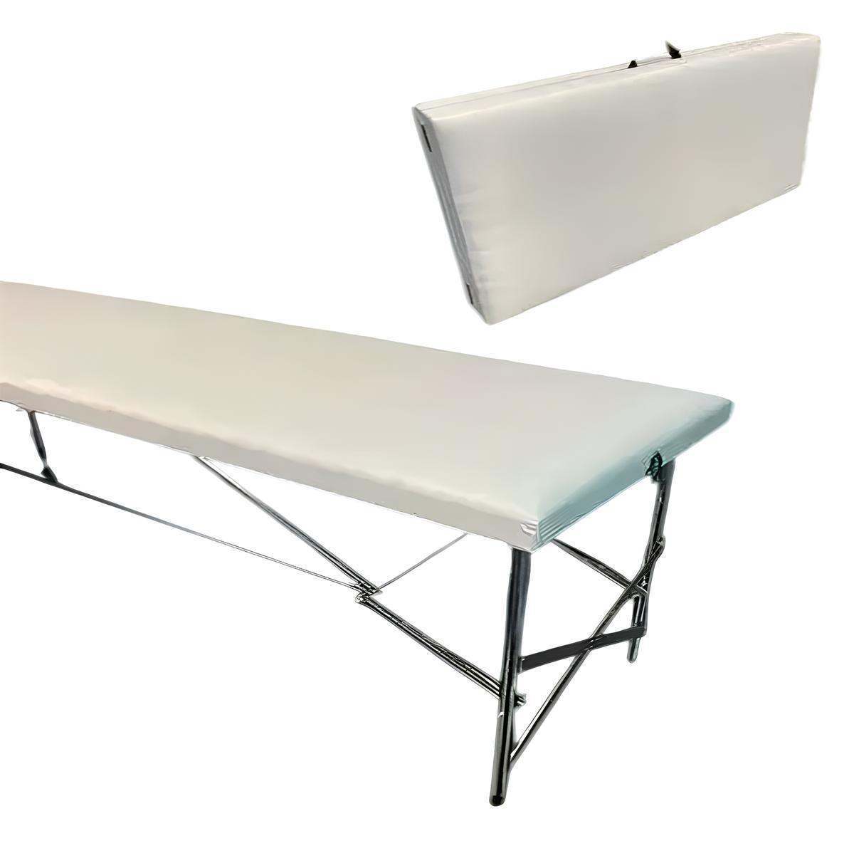 Кушетка косметологічна «Ручна» білий колір: для шугарингу, бровиста, нарощування вій, масажу, фото 1