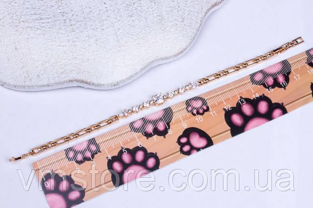 Браслет женский позолота с фианитами