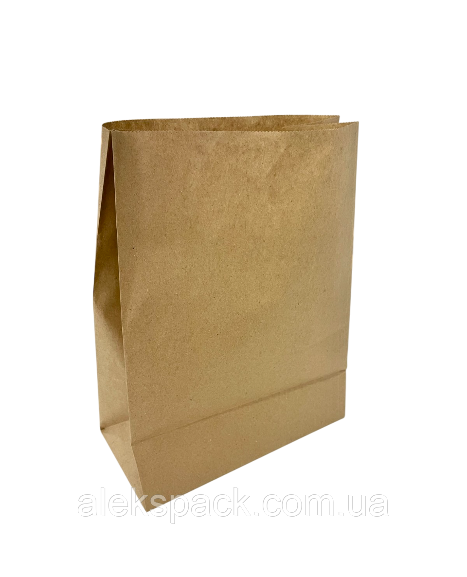 Пакет паперовий (з дном) 220*120*290 КОРИЧНЕВИЙ (50) 50мк К, фото 1