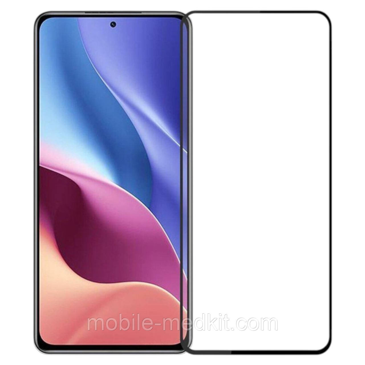 Скло Xiaomi Redmi 13 Full Glue Titanium (0.3 мм, Люкс) black, фото 1