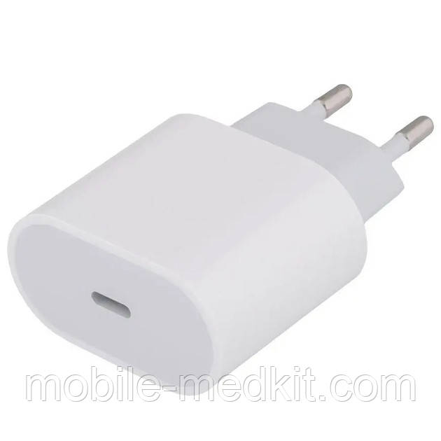 МЗП Apple 20W Type- C + PD кабель Type- C to Type- C, білий, фото 1