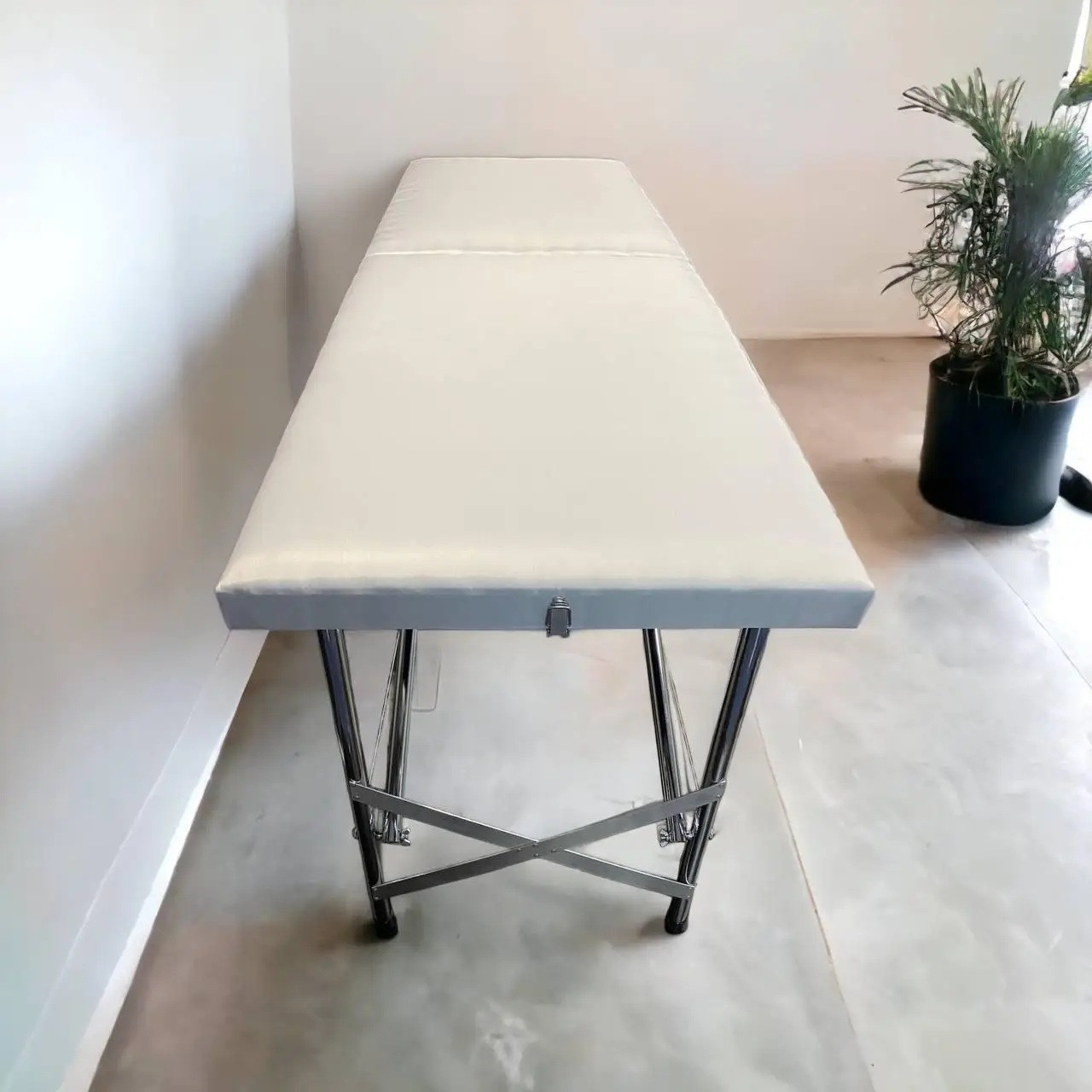 Кушетка косметологічна автомат "Економ" - біла, для краси, нарощування вій, шугарингу, масажу, фото 1