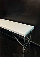 Кушетка косметологічна автомат "Стандарт" - біла, для нарощування вій, для бровиста, для шугарингу, масажу, фото 4