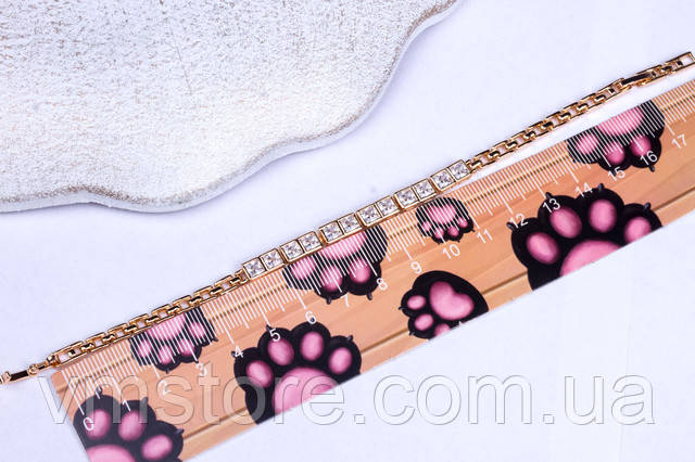 Браслет позолоченный с фианитами