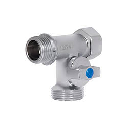 Кран приладовий кульовий SD Plus 1/2"х3/4"х1/2" ННВ SD186W152015