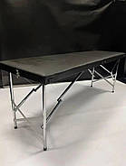 Кушетка косметологічна автомат "Економ" - чорна, для краси, нарощування вій, шугарингу, масажу, фото 3