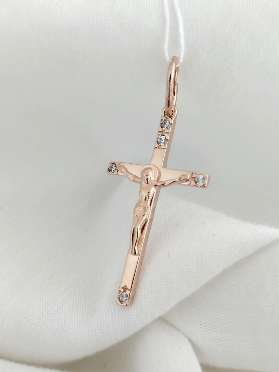 Золотий хрест із  цирконієм