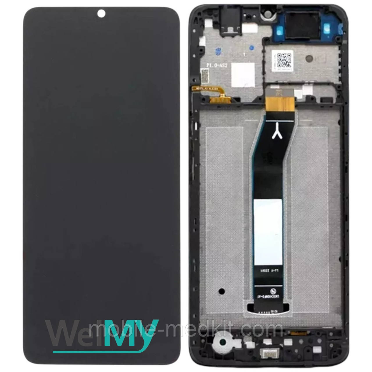 Дисплей Xiaomi Redmi A3 в зборі з сенсором та рамкою black (Welmy), фото 1