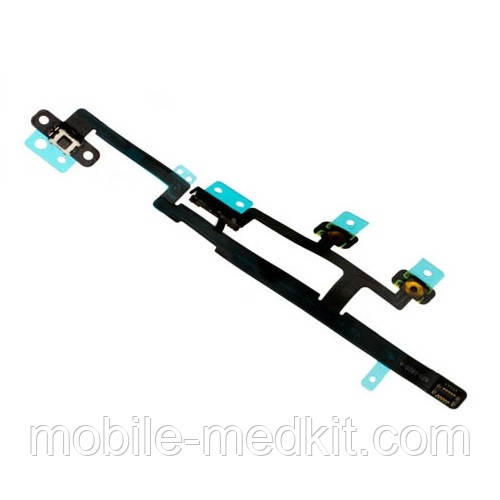 Шлейф iPad mini 2/ iPad mini 3 кнопки ввімкнення та бокових кнопок, з компонентами, фото 1