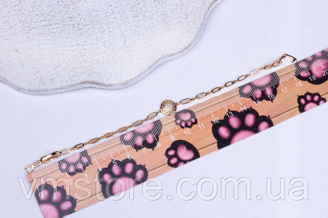 Нежный женский браслет позолоченный