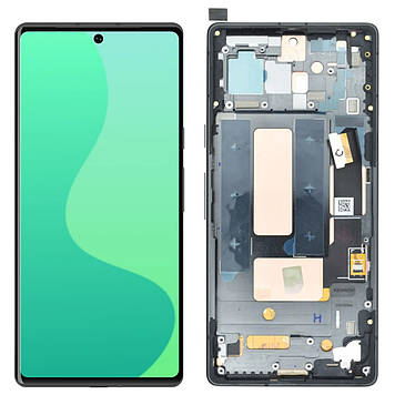 Дисплей Google Pixel 7A в зборі з сенсором та рамкою black OLED