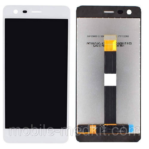 Дисплей Nokia 2 Dual Sim в зборі з сенсором white, фото 1