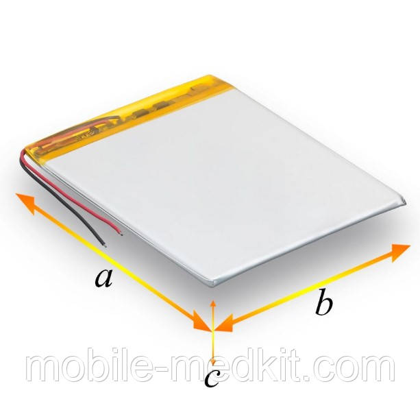 АКБ універсальна 801350 (50*13*7.3 500mAh 3,7V) для TWS навушників, GPS, Bluetooth колонок, фото 1