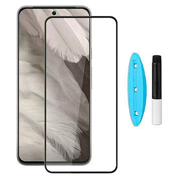 Скло Google Pixel 8 Pro (0.25 мм, 3D, прозоре) в комплекті з UV клеєм і лампою