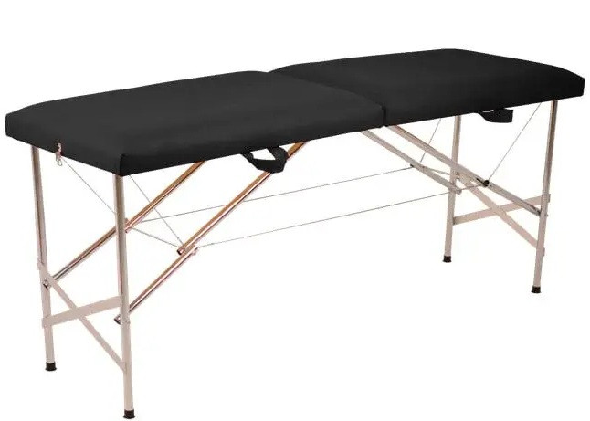 Кушетка косметологічна автомат "Стандарт" - чорна, для нарощування вій, для бровиста, для шугарингу, масажу, фото 1