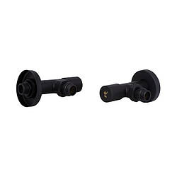 Комплект кранів Thermo Alliance Standart 1/2" Н для сушарки для рушників кутовий чорний SF395W15B