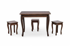 Обідній нерозкладний стіл для маленької кухні Смарт Мікс меблі, колір темний горіх, фото 3