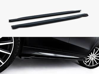 Пороги Mercedes GLS X167 AMG-Line (19-23) тюнінг обвіс леза (V2 версія без підніжок)