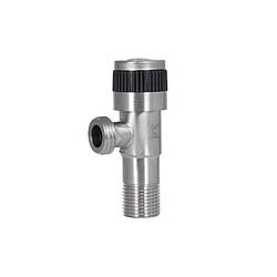 Кран кутовий Thermo Alliance Standart 1/2"НН неірж., з керам. буксий TAS345W1515SS