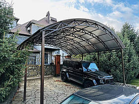 Арковий навіс 6х6 Shelter Premium (колір сірий ) без стоек