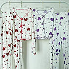 Жіночі піжами №D0446 Білий з рожевими серцями, фото 10