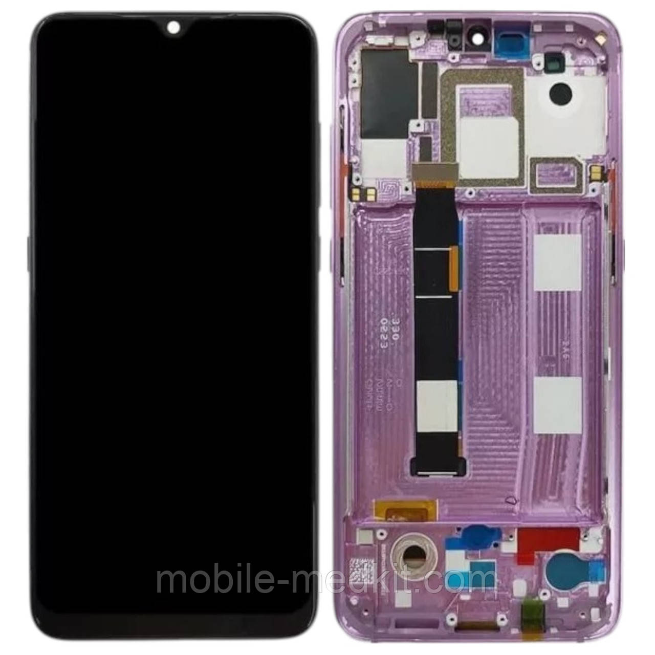 Дисплей Xiaomi Mi 9 в зборі з сенсором та рамкою Lavender Violet Original PRC, фото 1