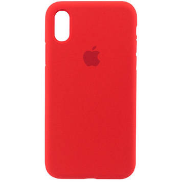 Silicone case for iPhone XR (14) red (закритий низ)