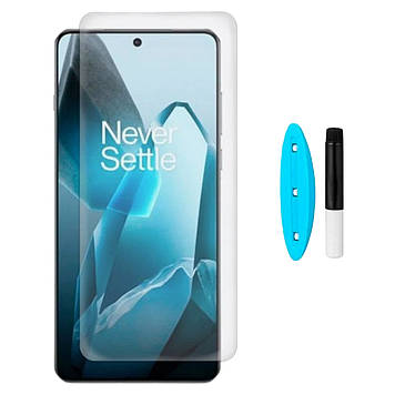Скло ONEPLUS 13 (0.25 мм, 3D, прозоре) в комплекті з UV клеєм і лампою