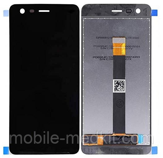 Дисплей Nokia 2 Dual Sim в зборі з сенсором black, фото 1