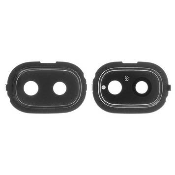 Скло камери Samsung J400 Galaxy J4 2018 з рамкою black