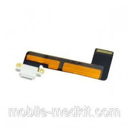 Шлейф iPad mini конектора зарядки, з компонентами, white, фото 1