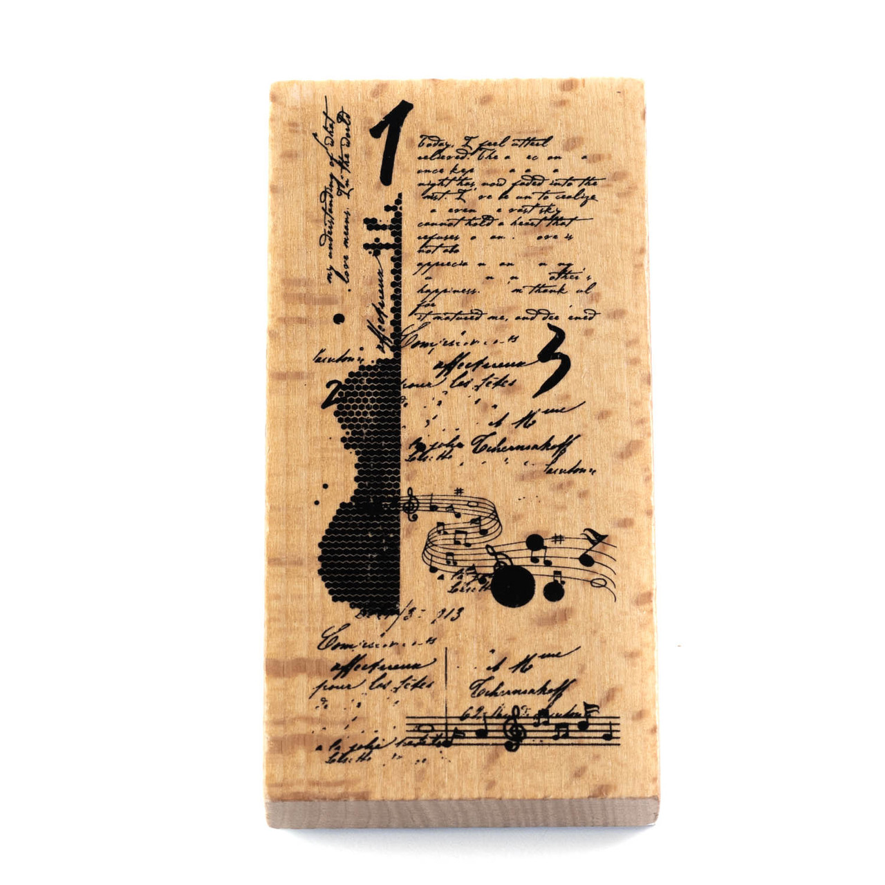 Дерев'яний штамп для скрапбукінгу Музика CHT220, фото 1